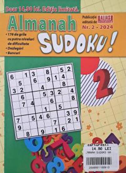 Vezi detalii pentru Almanah Sudoku - Nr. 2/2024