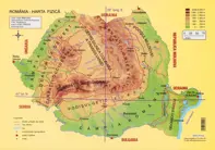 Plansa: Romania. Harta fizica
