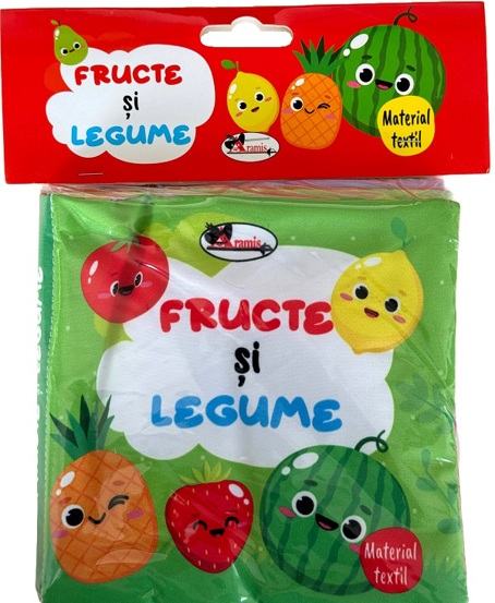 Vezi detalii pentru Fructe si legume. Carte din material textil