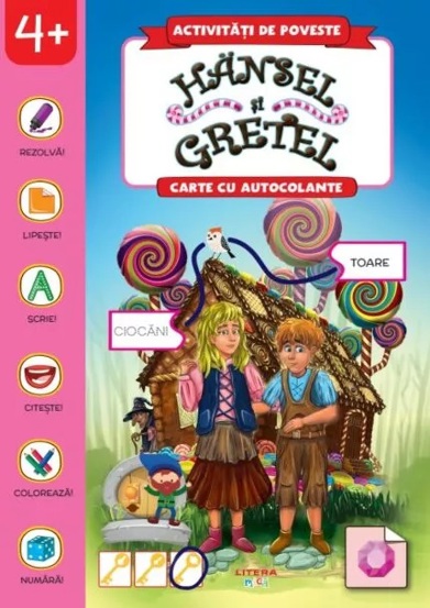 Vezi detalii pentru Activitati de poveste. Hansel si Gretel. Carte cu autocolante