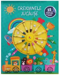 Creioanele jucause. Carte de colorat. 12 creioane mici pentru maini de pitici