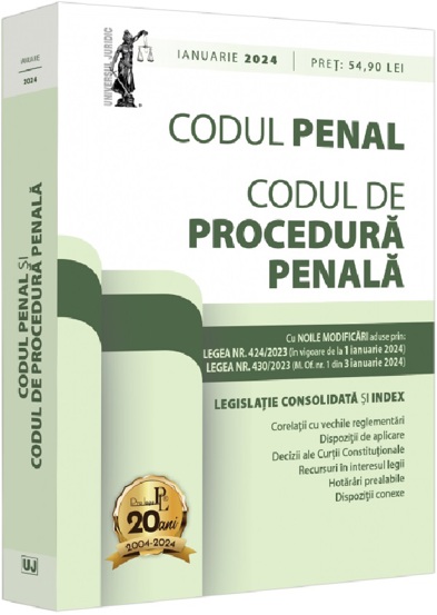 Vezi detalii pentru Codul penal si Codul de procedura penala Ianuarie 2024