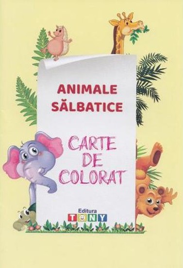 Animale salbatice. Carte de colorat