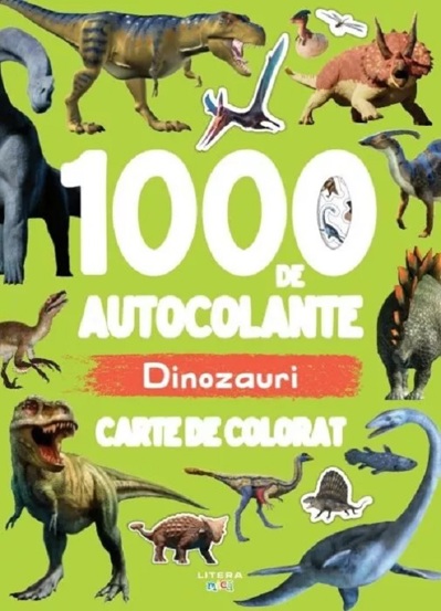 Vezi detalii pentru 1000 de autocolante: Dinozauri. Carte de colorat