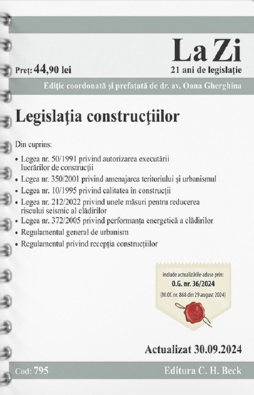 Legislatia constructiilor Act.30 Septembrie 2024