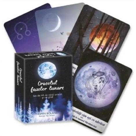 Oracolul fazelor lunare. Set de 44 de carti oracol si un ghid