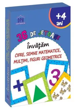 36 de Jetoane - Invatam - Cifre, Semne Matematice, Multimi, Figuri geometrice