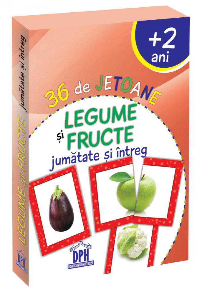 36 de Jetoane - Legume și Fructe (jumătate și întreg)