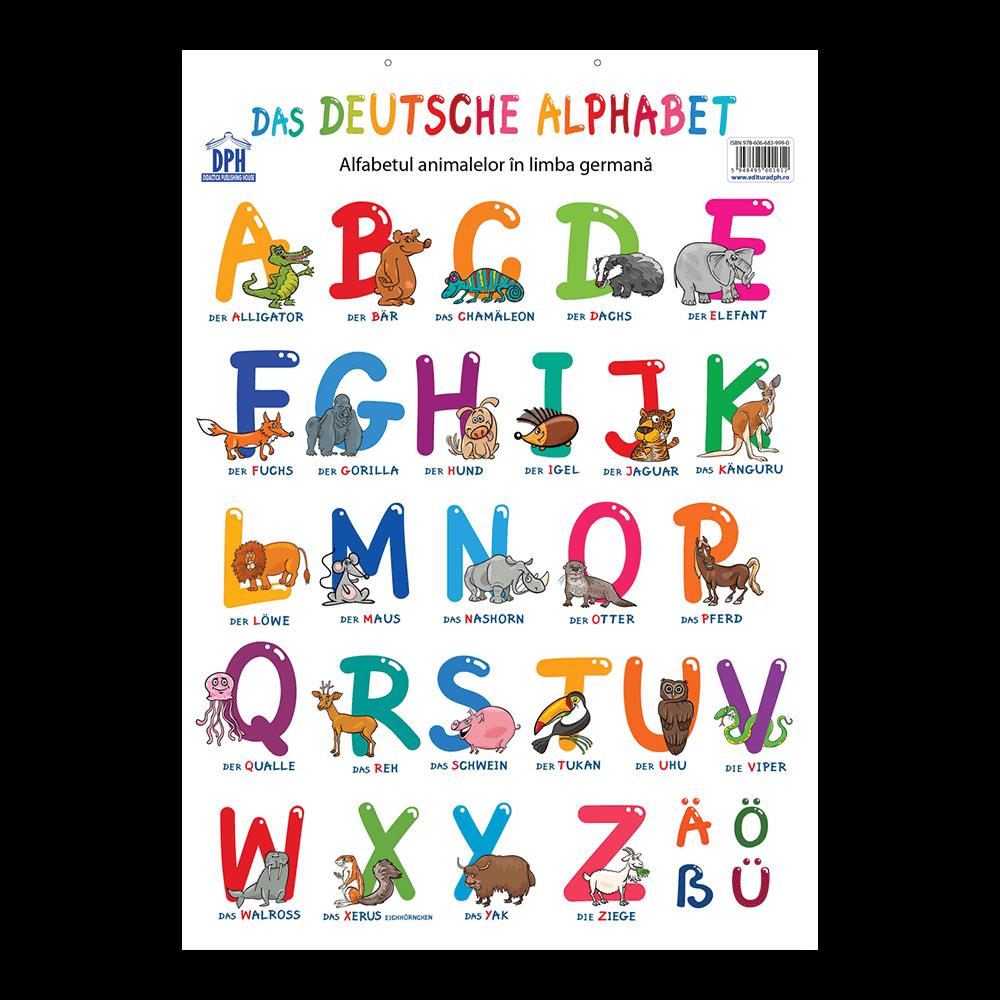 Vezi detalii pentru Plansa - Alfabetul animalelor in limba germana