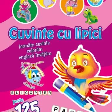 Cuvinte cu lipici (1). Formam cuvinte, coloram, engleza invatam