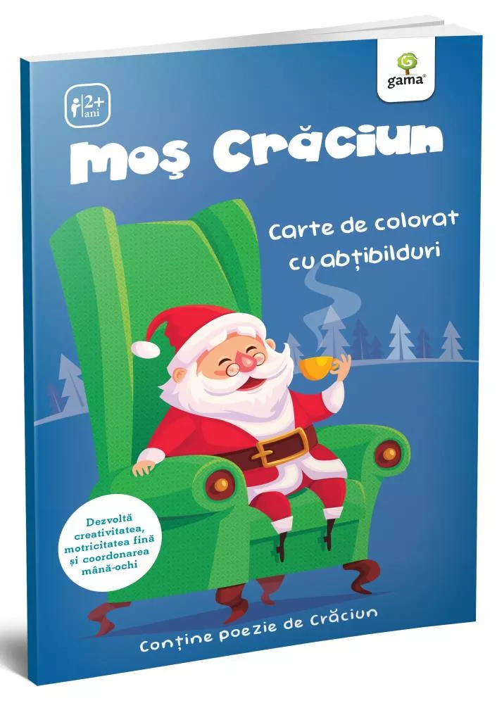 Mos Craciun. Carte de colorat cu abtibilduri