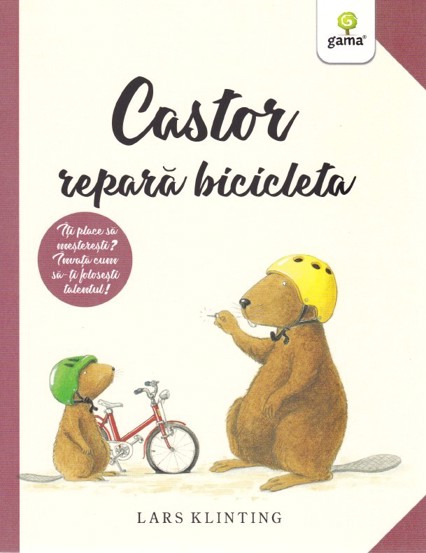 Castor repară bicicleta