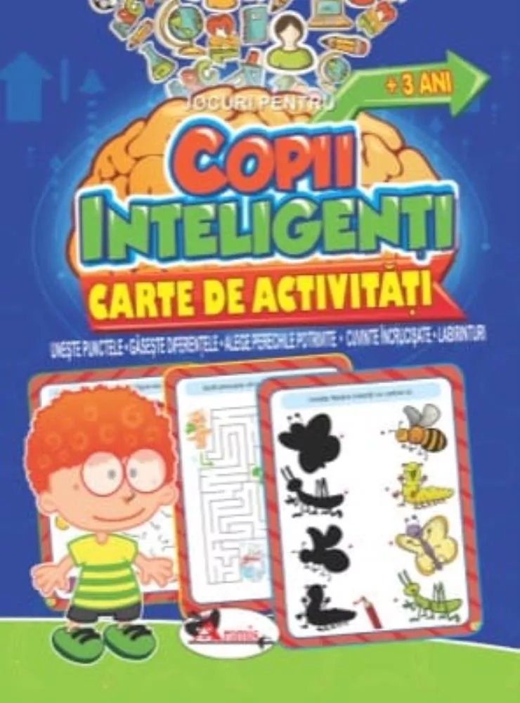 Jocuri pentru copii inteligenti. Carte de activitati +3 ani